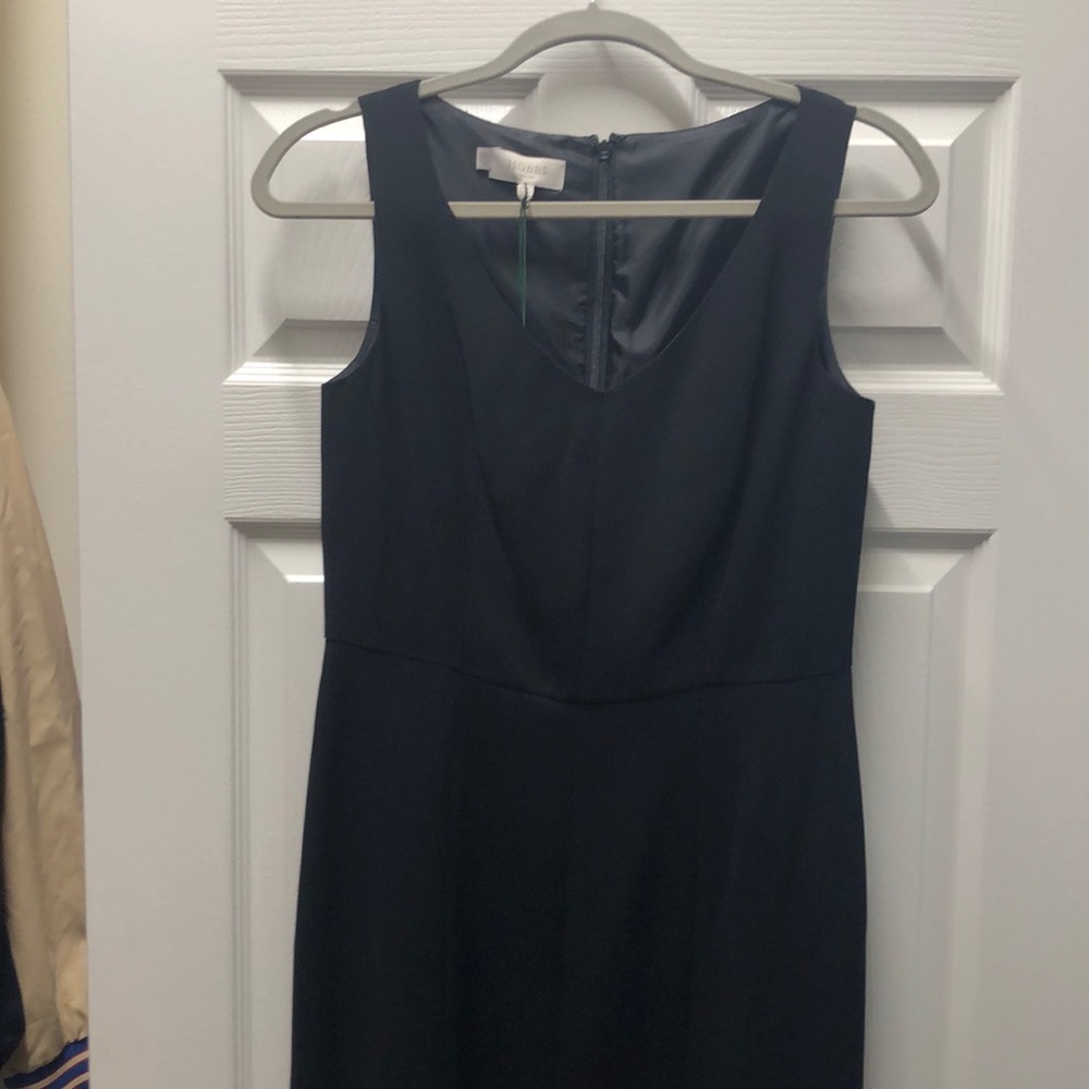 Hobbs sleeveless black dress.